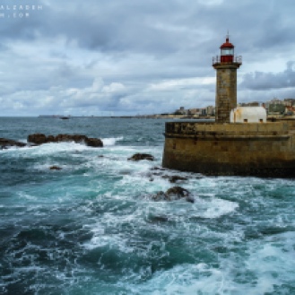 Farol de Felgueiras (Lighthouse Lady of Light) in Porto, Portugal. Shot in October 2012.